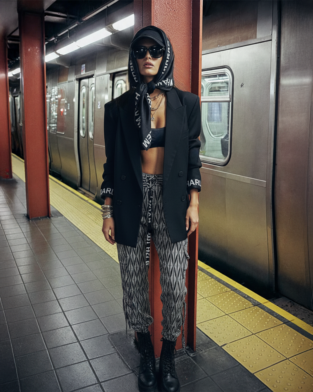 Bandana Scarf Dahlia Black