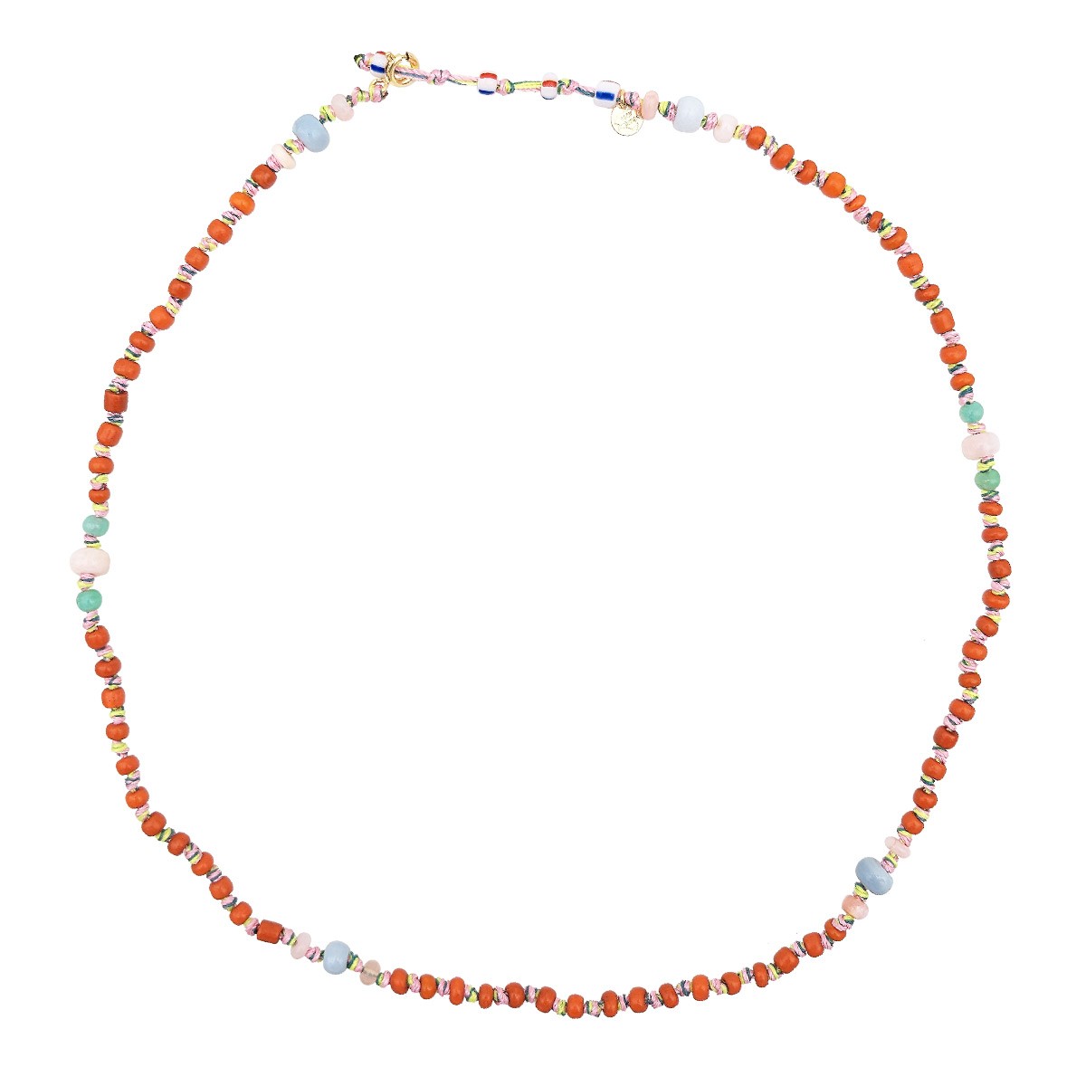 Candies Necklace Orange African Pearl