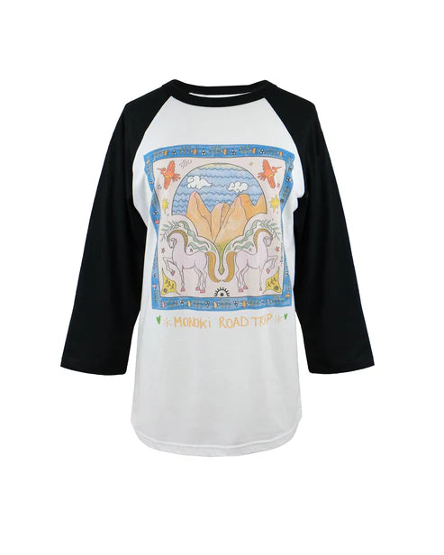Baseball Tee Road Trip Black