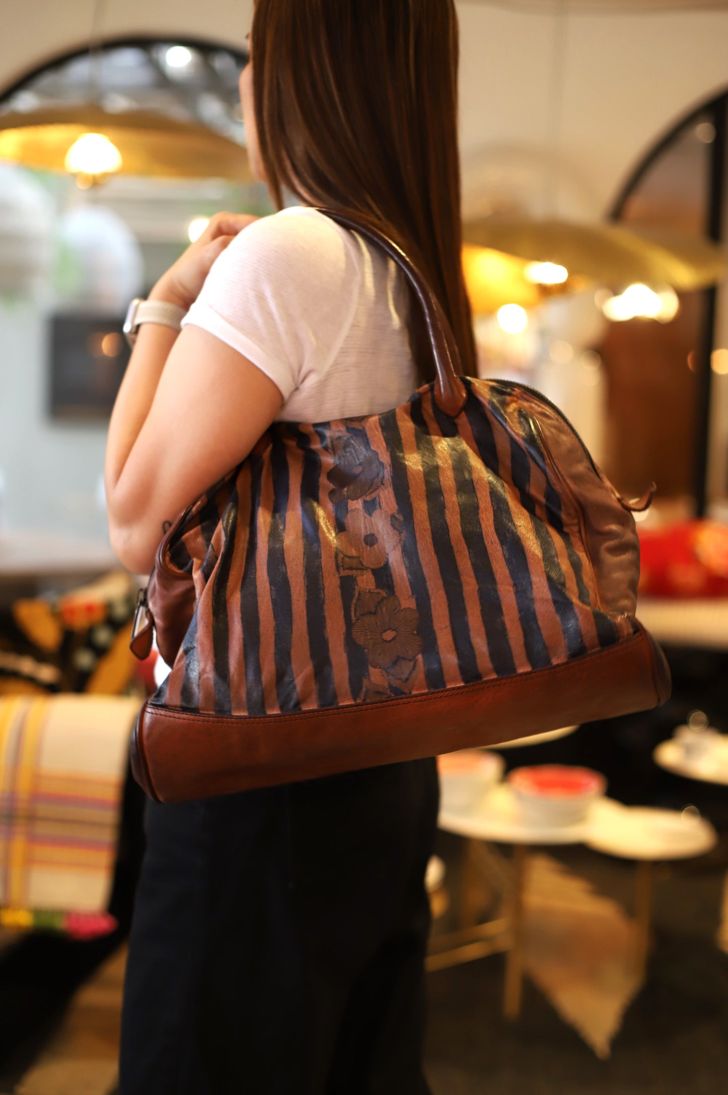 Monzeglio Bag Flower Brown