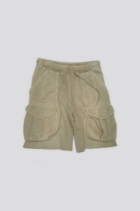 Multipocket Relaxed Sweatshorts Faded Olive