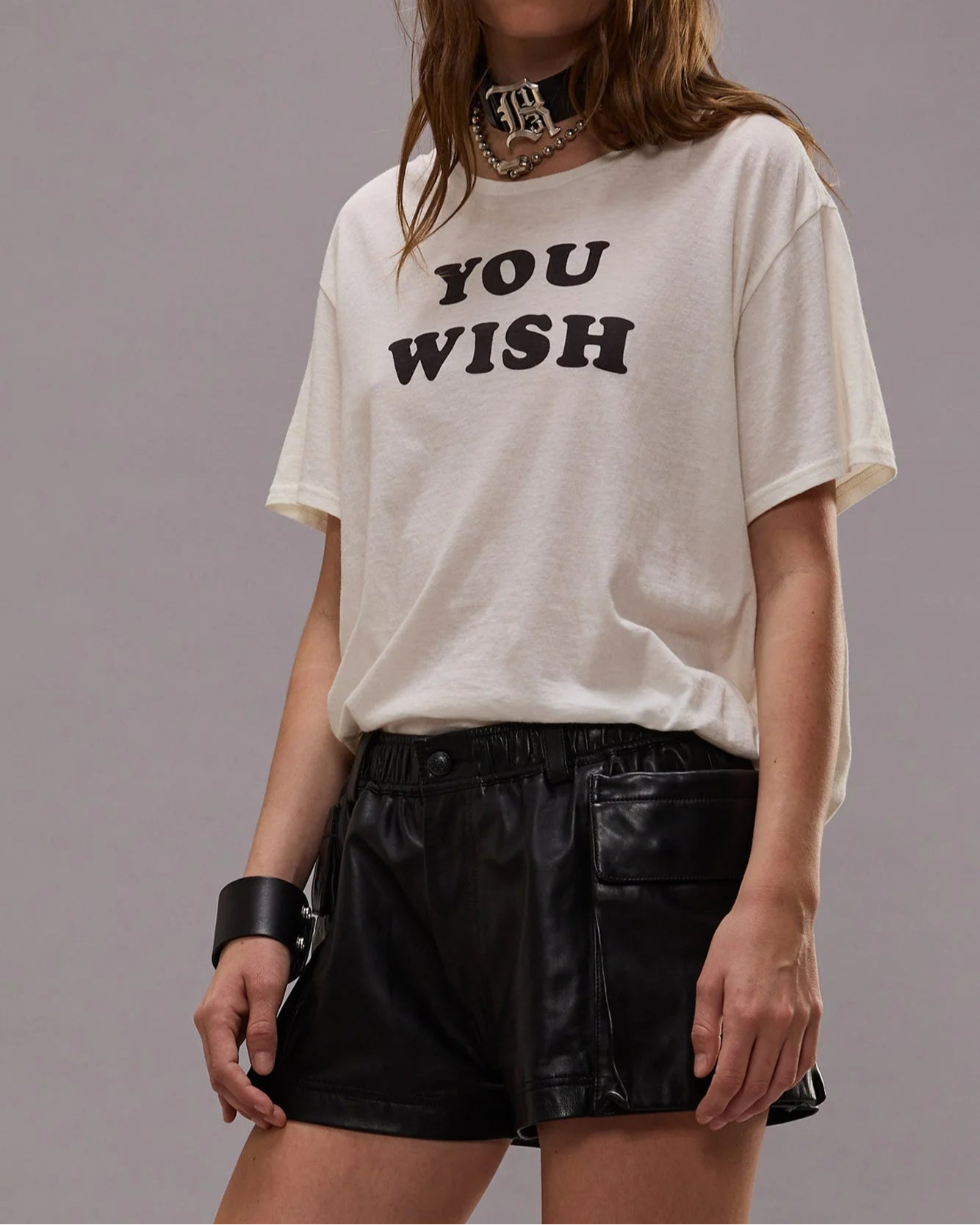 "You Wish" Boy Tee Ecru