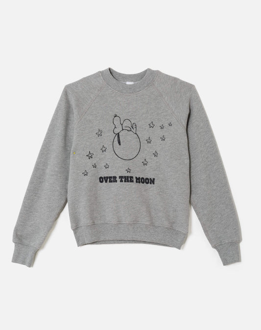Classic "Snoopy Moon" Crewneck Grey