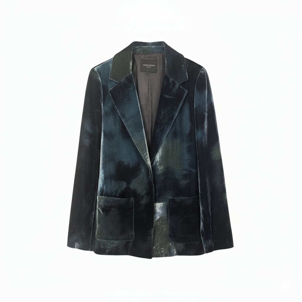 Velvet Blazer Blue