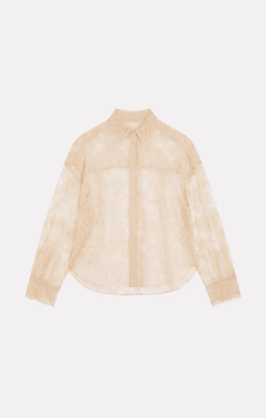 Reese Lace Shirt White