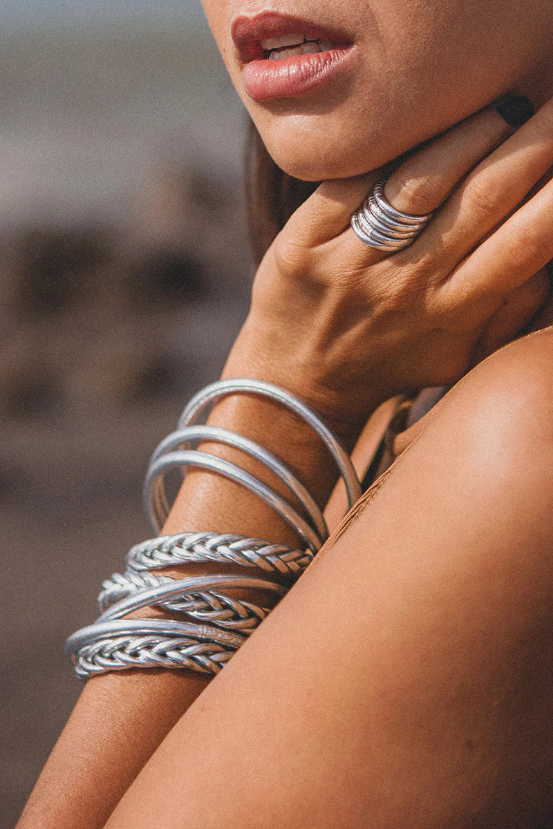 Kumali Mantra Silver Bracelet