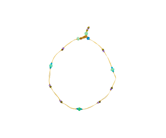 Anky Duo Chrysoprase & Apatite Anklet