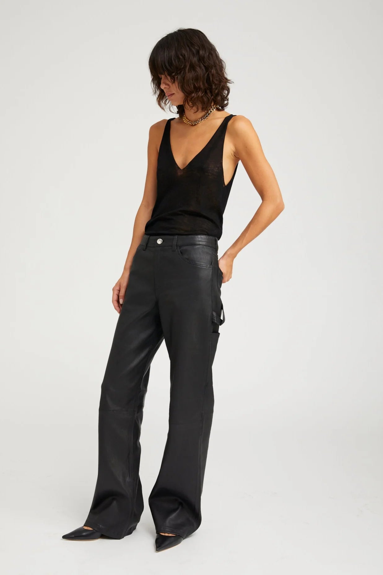 Black V-Neck Tank