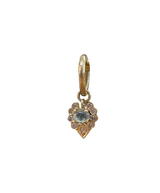 Grey Tourmaline Flower Earrings