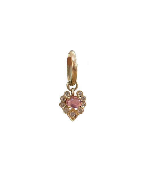 Pink Tourmaline Flower Earrings