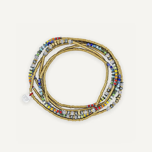 Alice Rainbow 6 Turn Bracelet
