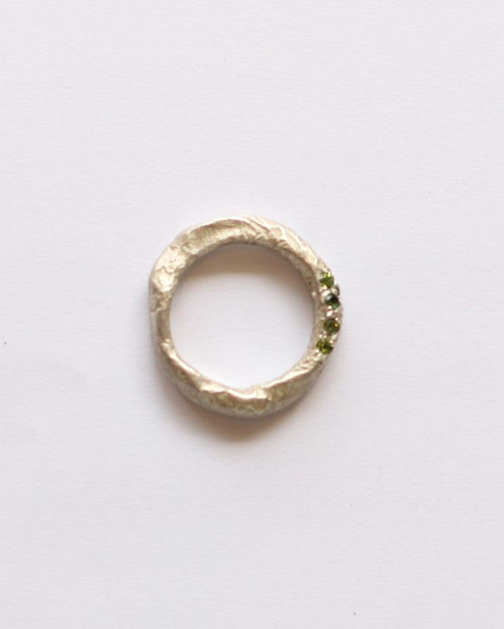 Silver Ring Green Tourmaline
