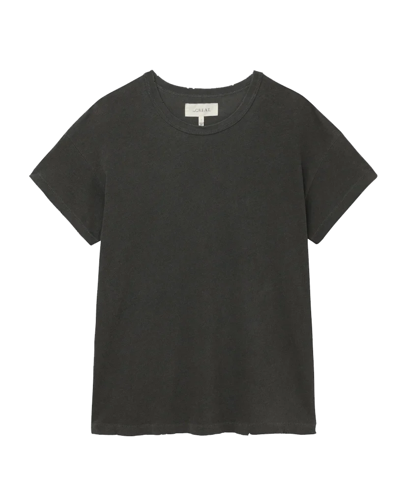 Boxy Crew Washed Black