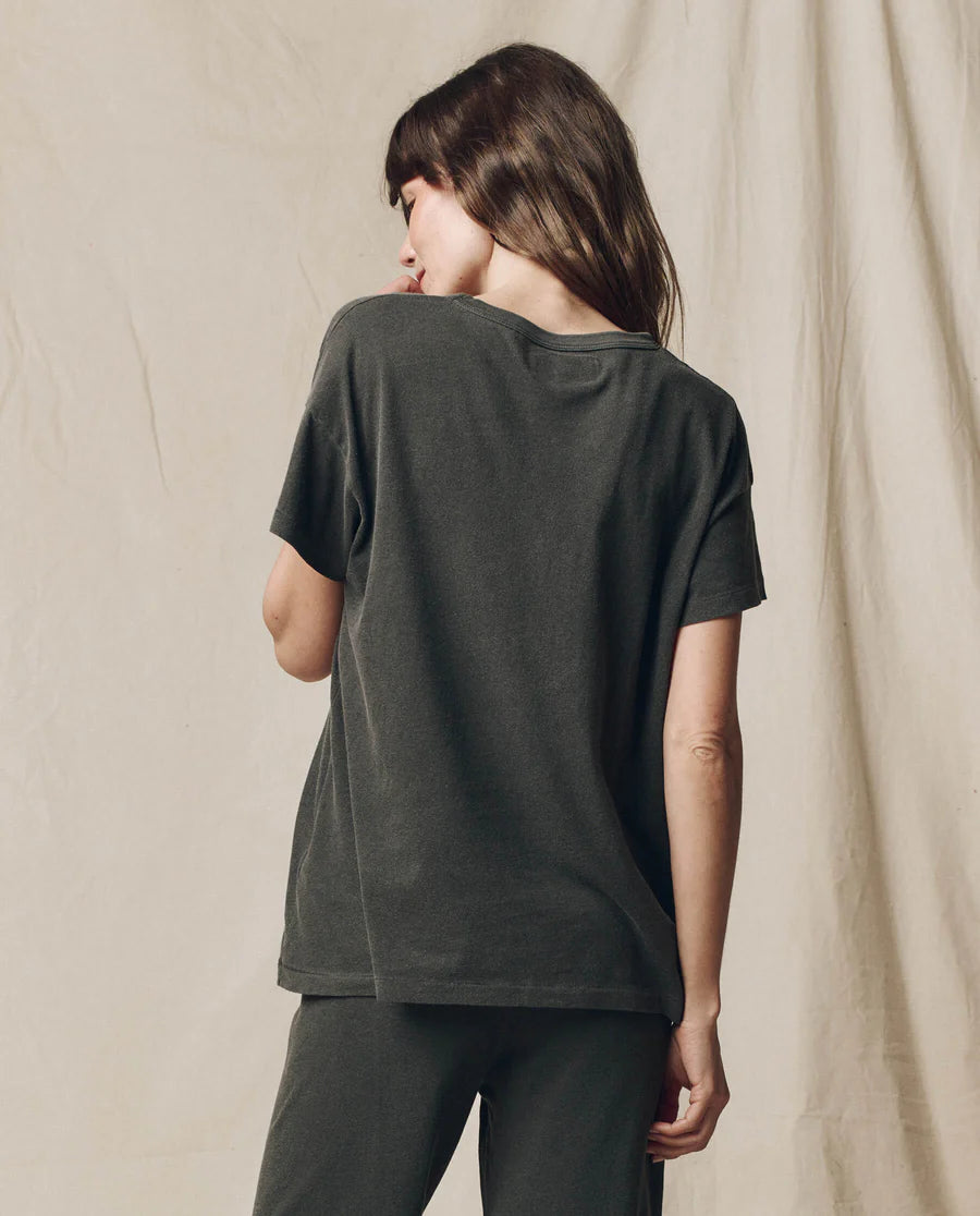 Boxy Crew Washed Black