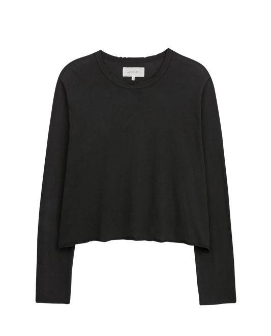 Longsleeve Crop Tee True Washed Black
