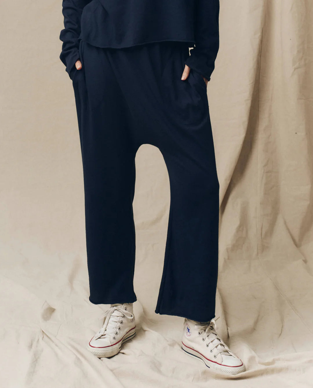 Jersey Crop Navy