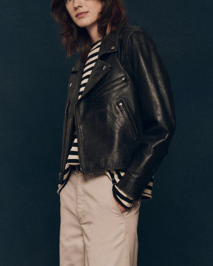 Perfect Leather Jacket Worn Black