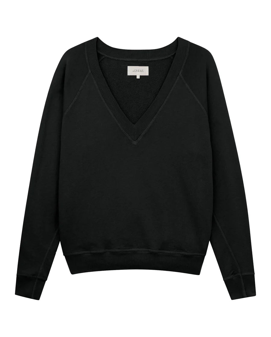 V-Neck Sweatshirt Almost Black