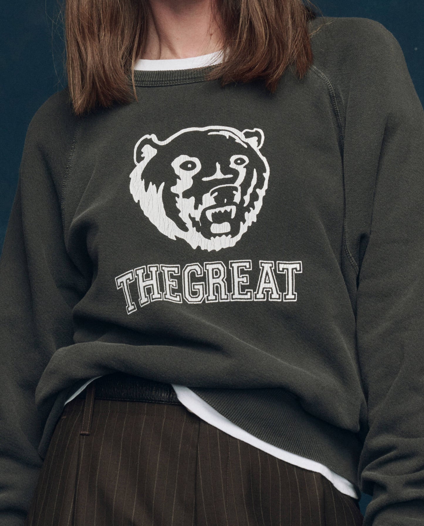 College Sweatshirt Washed Black