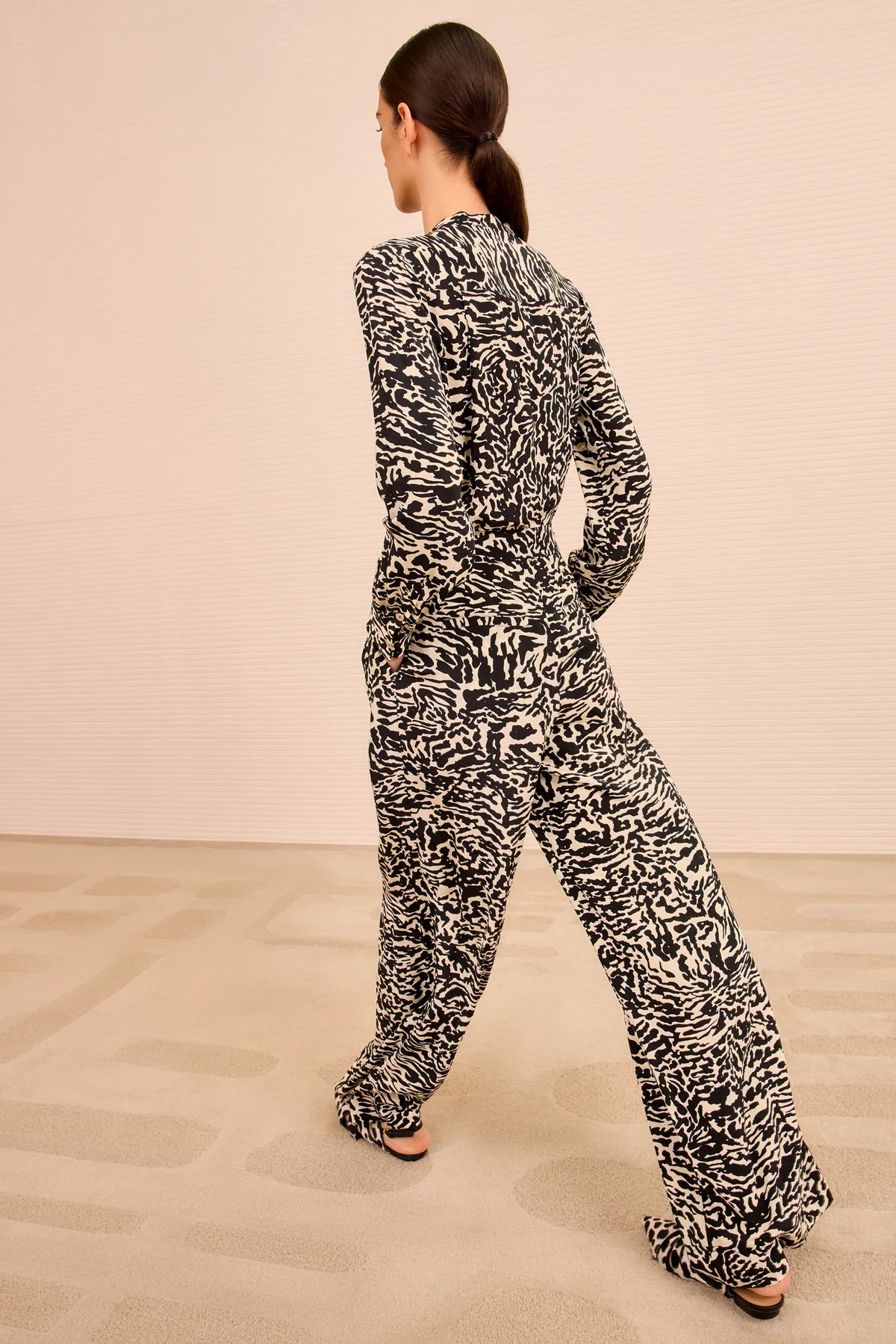 Aviva Wide Leg Pant Spotted Jasper