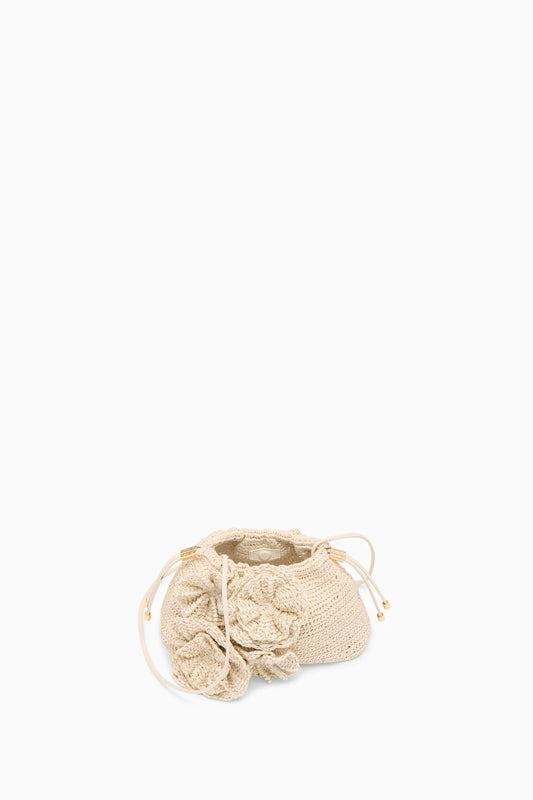 Lali Floral Raffia Clutch Cowrie