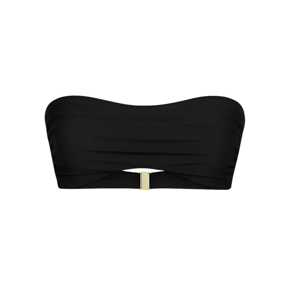 The Wrapped Bandeau Top Black