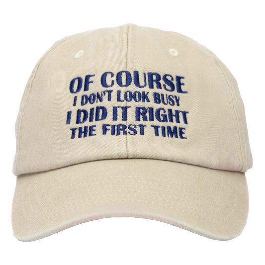 Vintage Sand Embroidered Cap