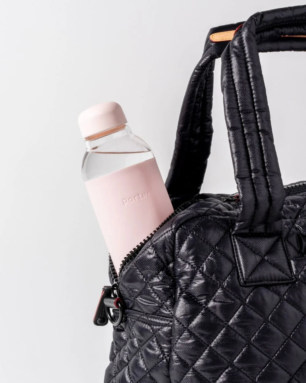 Portable Glass Water Bottle Blush