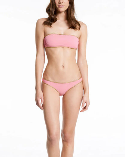 Hampton Reversible Swim Bandeau Pale Turquoise/Pink