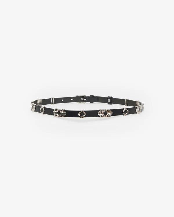 Odena Belt Black & Silver
