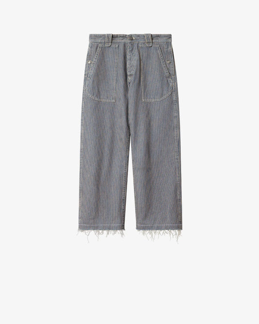 Ermina Striped Twill Pants Blue/White