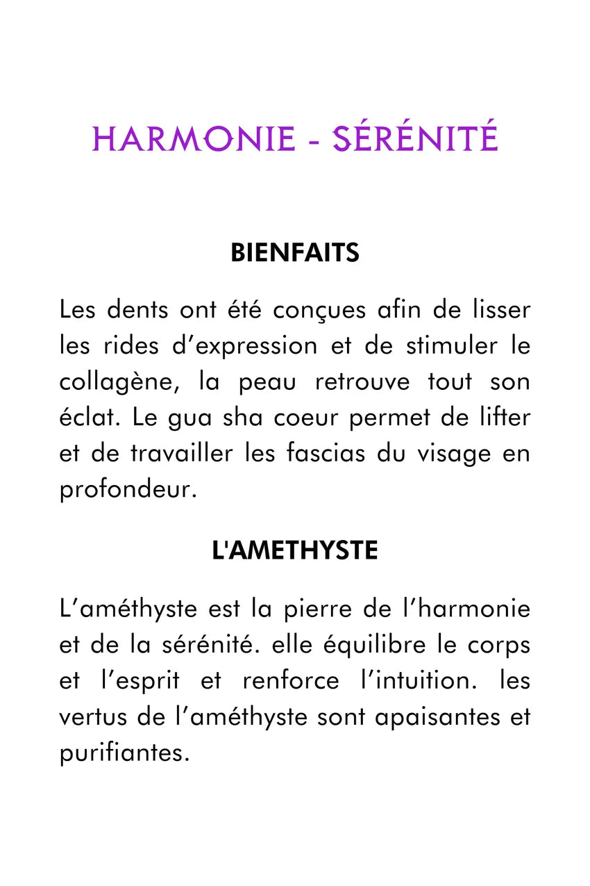 Amethyst Heart Tooth Gua Sha