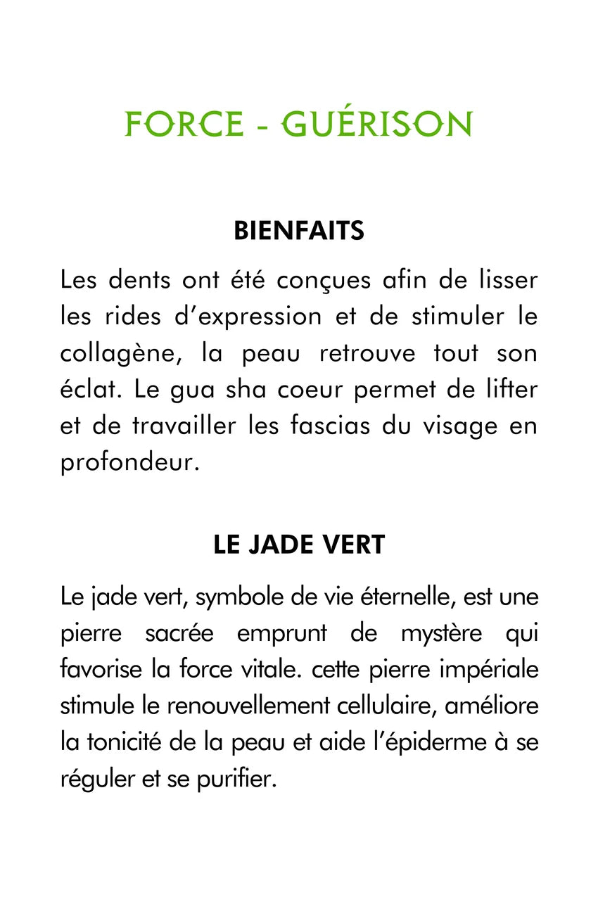 Green Jade Horn Tooth Gua Sha