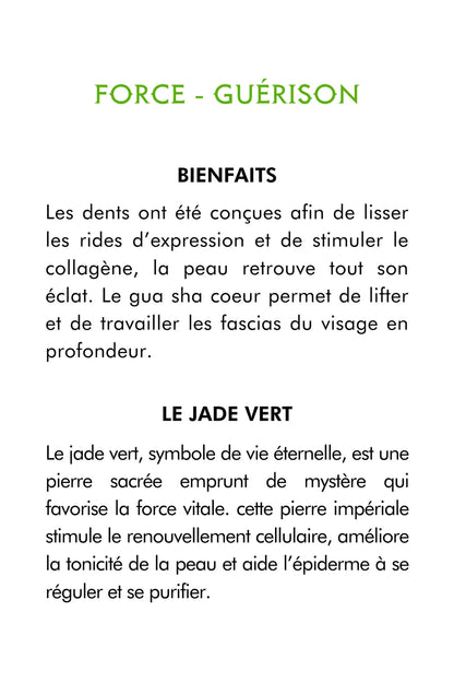 Green Jade Horn Tooth Gua Sha
