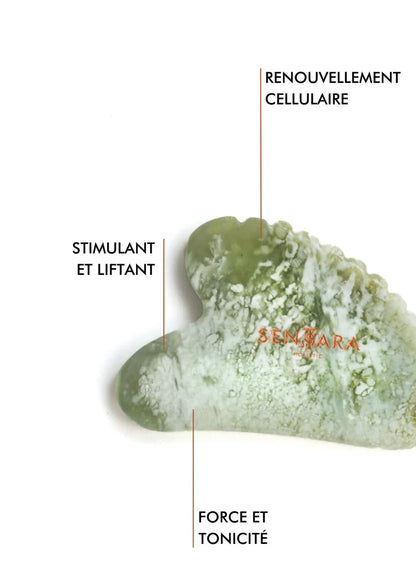 Green Jade Horn Tooth Gua Sha