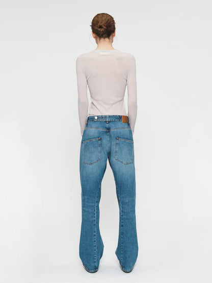 Skinny Rib V Cardigan Putty