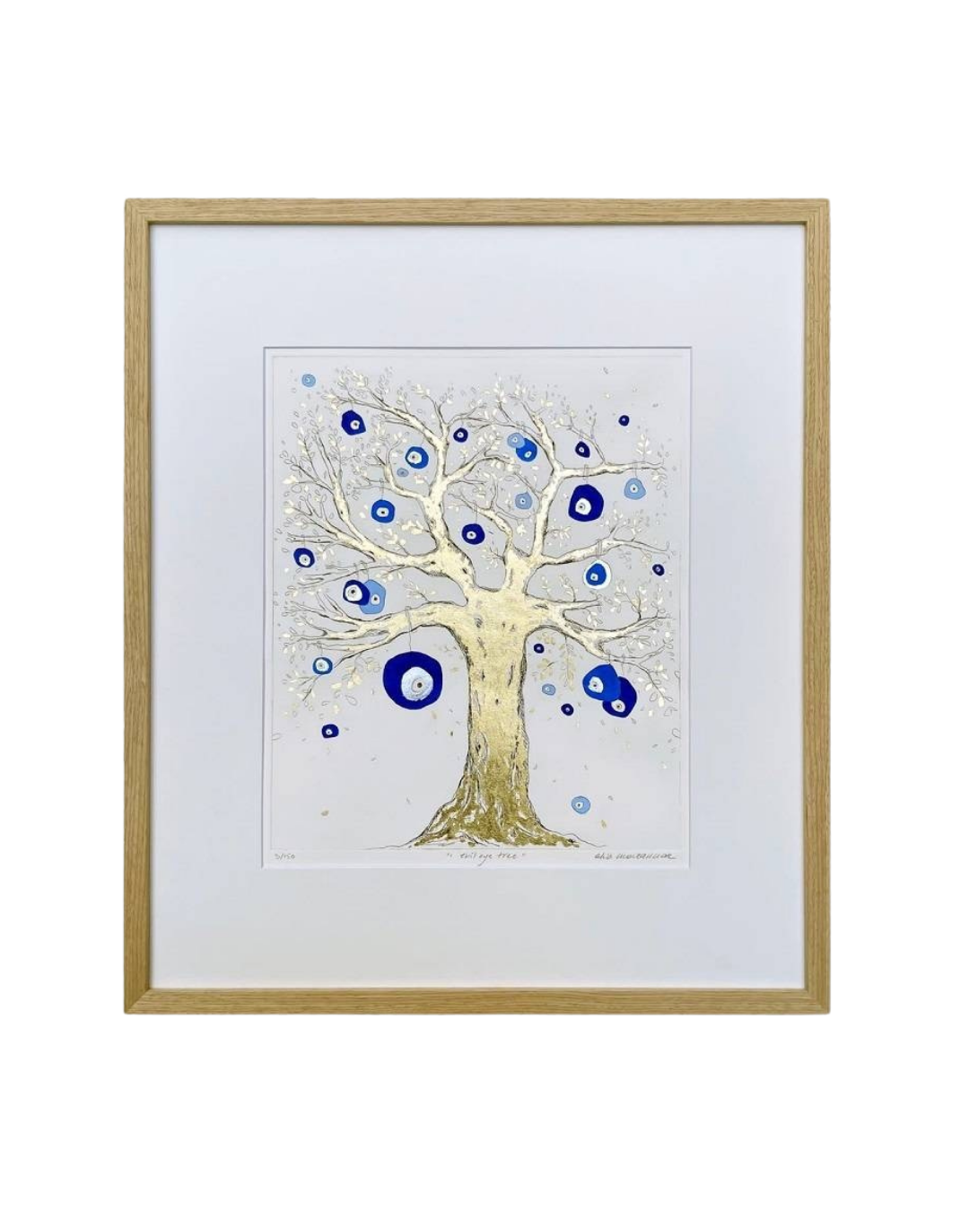 Big Evil Eye Tree Etching