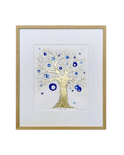 Big Evil Eye Tree Etching