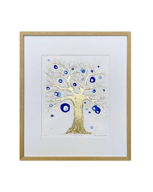 Big Evil Eye Tree Etching