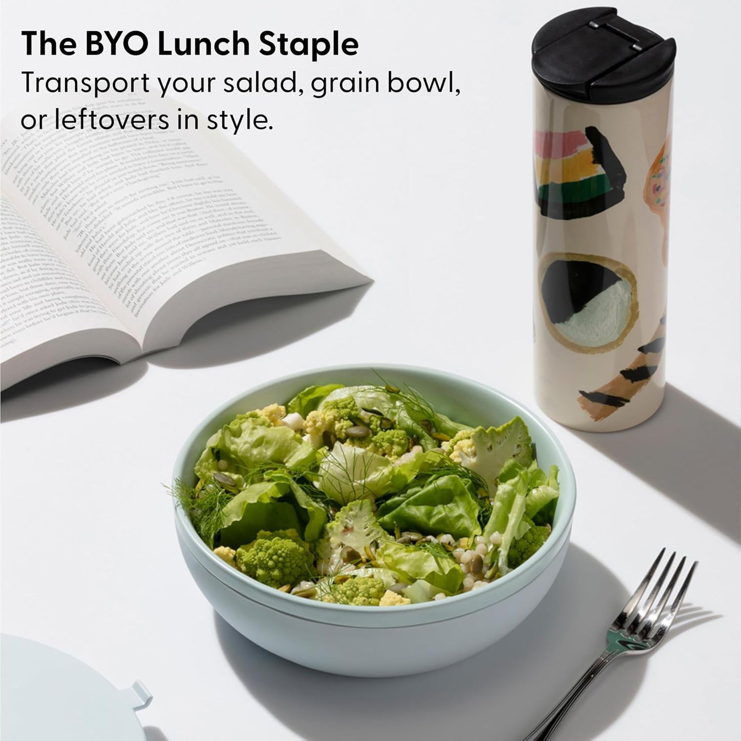 Portable Ceramic Lunch Bowl Slate