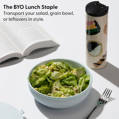 Portable Ceramic Lunch Bowl Slate