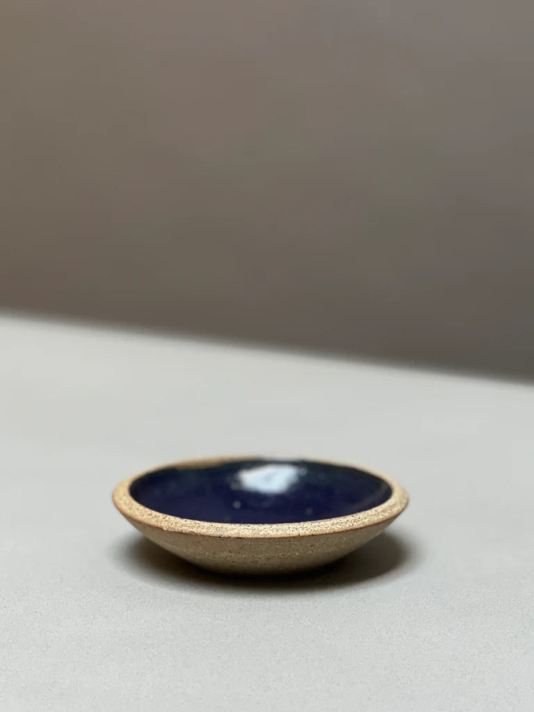 Blue Stoneware Incense Holder