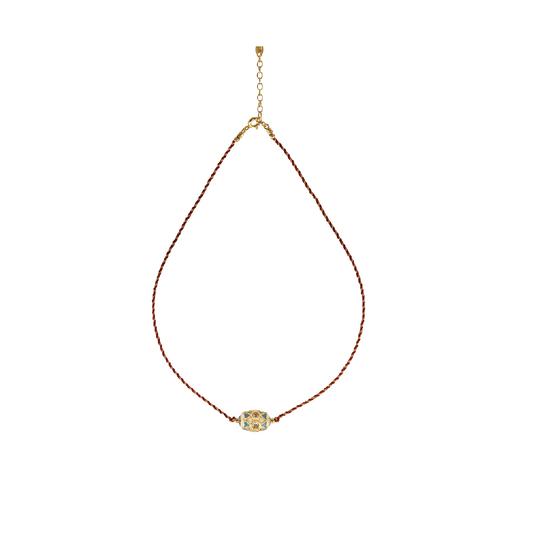 Bayamo Choker Necklace in Bicolor Thread