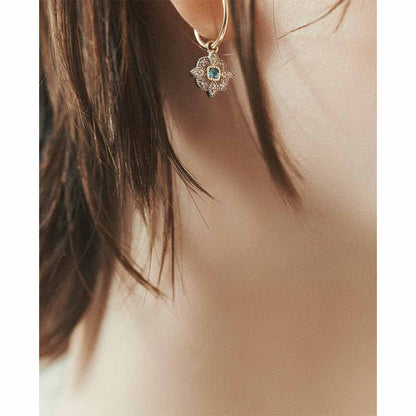 Bettina Blue Topaz Single Earring