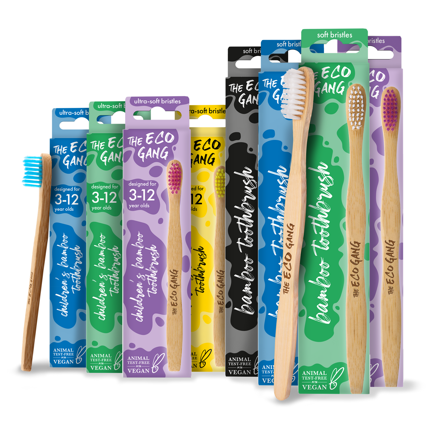 Soft Bamboo Toothbrush Charcoal
