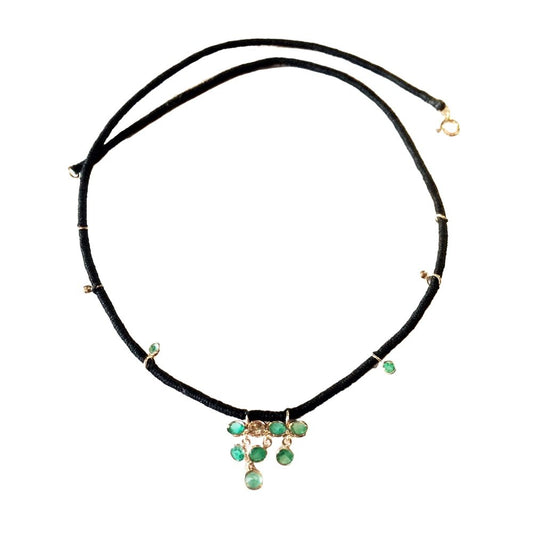 Green Tourmaline And Diamond Necklace
