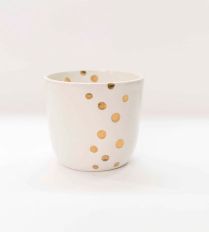 Gold Dot Coffee Cups
