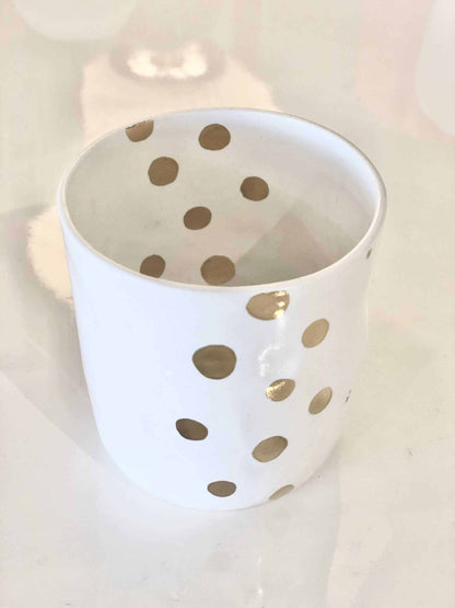 Gold Dot Coffee Cups - 11 cm