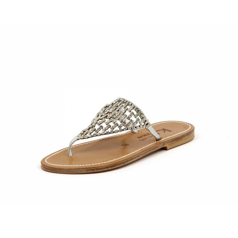 Chronos Metallic Silver Sandals