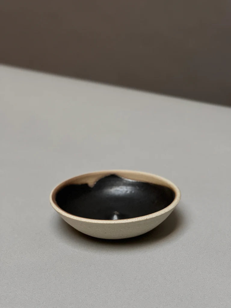 Black Stoneware Incense Holder